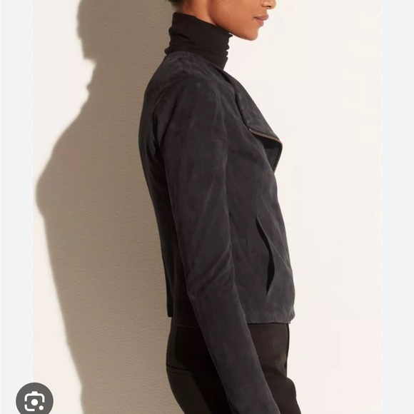 Vince Rib Panel Suede Jacket - Picture 2 of 6